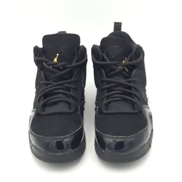 Nike Air Jordan Flight Club 91 - Black/White/Gold Basketball Shoes - Youth Size