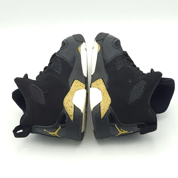 Nike Air Jordan Flight Club 91 - Black/White/Gold Basketball Shoes - Youth Size