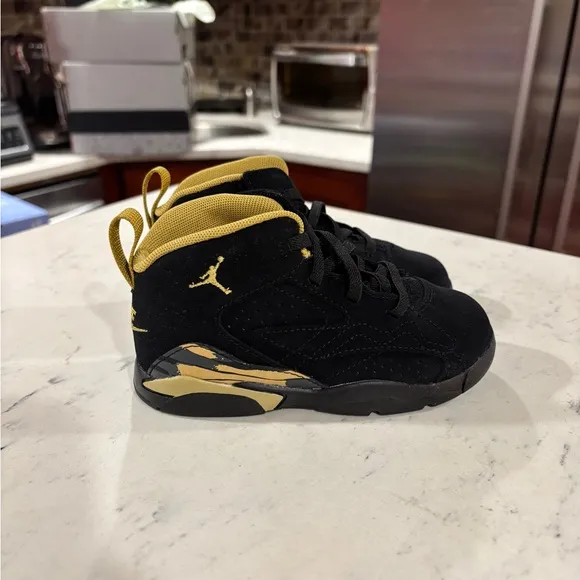 Nike Air Jordan Jumpman MVP Black/ Metallic Gold Toddler Size Sneaker Shoes