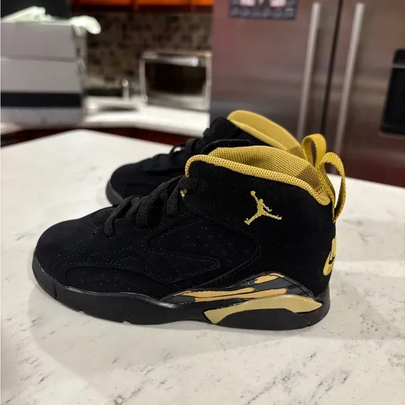 Nike Air Jordan Jumpman MVP Black/ Metallic Gold Toddler Size Sneaker Shoes