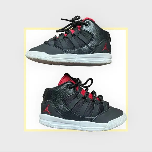 Nike Air Jordan Max Aura AQ9215-006 Shoes Black &amp; Red TODDLER US Size 9C