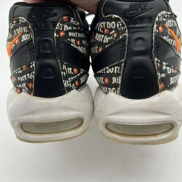 Nike Air Max 95 SE AV6246-001 9.5 Just Do It Sneaker Shoes 2018 Black Orange