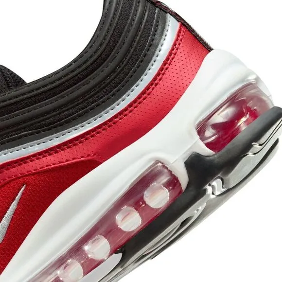 Nike Air Max 97 FB3245-001 Sneaker Big Kids Black Red Grade School Shoes NR9596