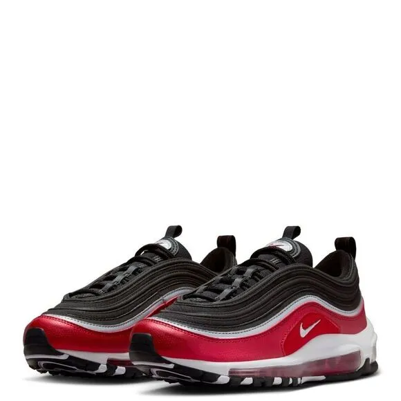 Nike Air Max 97 FB3245-001 Sneaker Big Kids Black Red Grade School Shoes NR9596