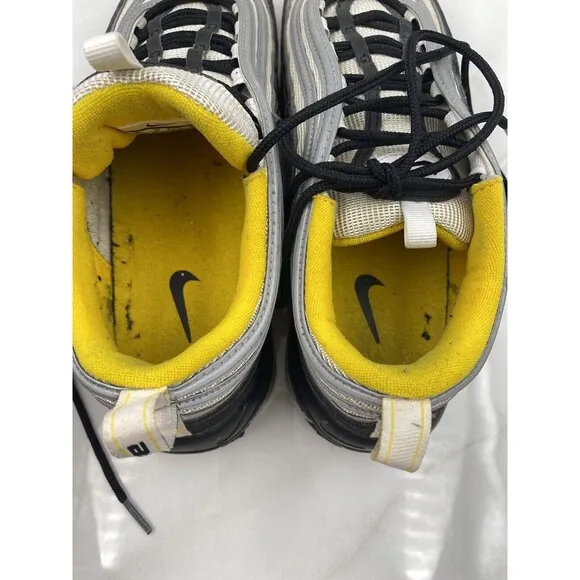 Nike Air Max 97 Shoes Mens Sz 9 Steelers Yellow/Black/Silver/White