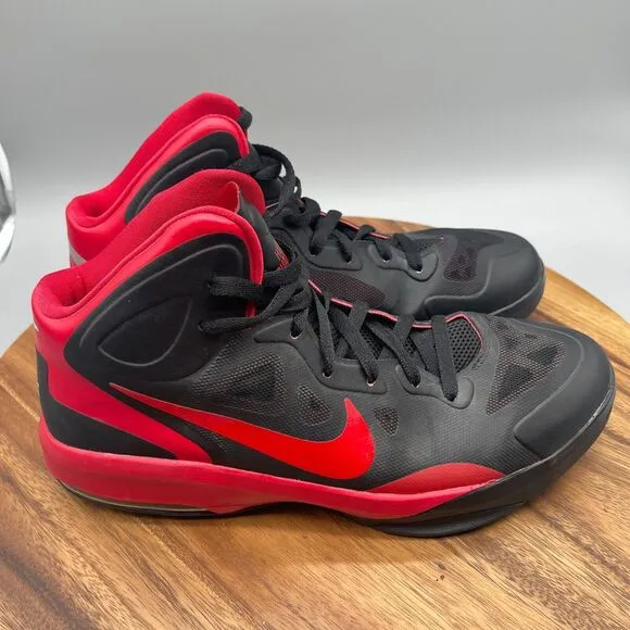 Nike Air Max Hyper Guard Up Mens Size 11.5 Black Red Basketball Shoes 530954-006
