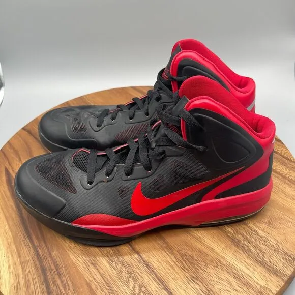 Nike Air Max Hyper Guard Up Mens Size 11.5 Black Red Basketball Shoes 530954-006