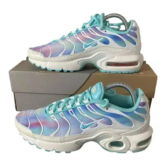 Nike Air Max Plus TN Tie Dye Shoes BV1239-100 -Size 7 Youth