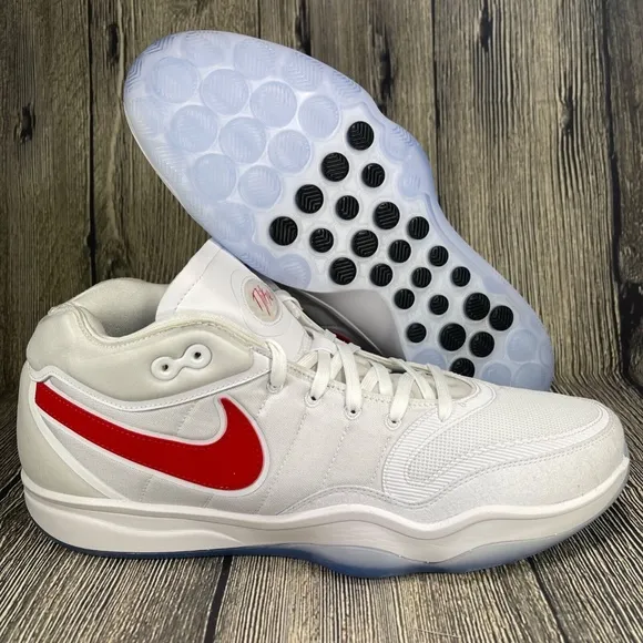 Nike Air Zoom GT Hustle 2 White/University Red Basketball Mens 15 DX9190-102