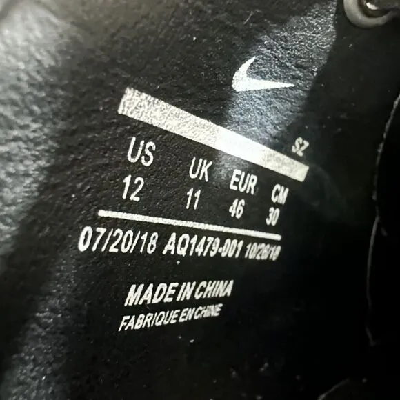 Nike Air Zoom Victory Tour Golf Shoes‎ Triple Black Silver AQ1479-001 Size 12