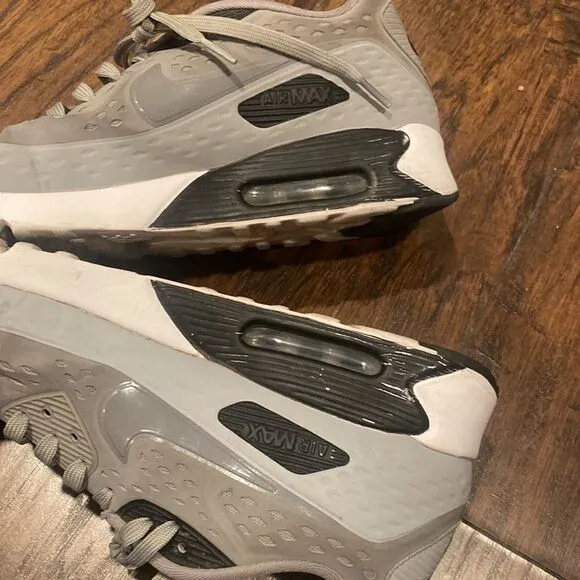 NIKE AIR MAX 90 ULTRA BR SHOES - DUST GREY size 13 in GUC 2014 grey black white
