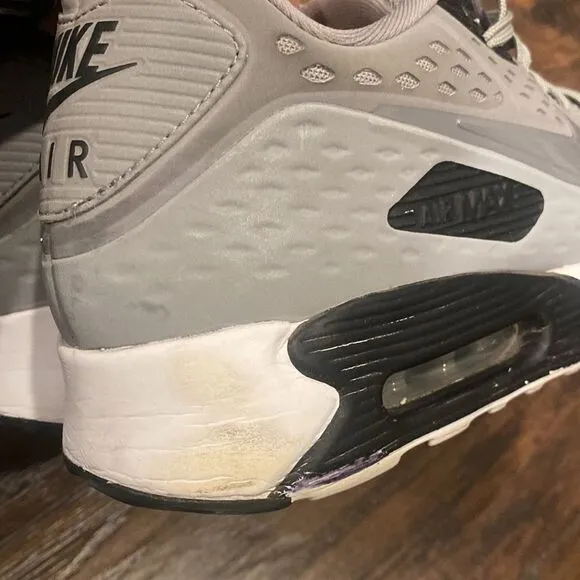 NIKE AIR MAX 90 ULTRA BR SHOES - DUST GREY size 13 in GUC 2014 grey black white
