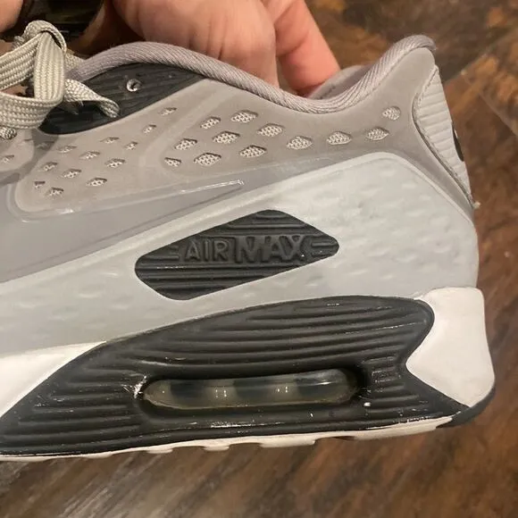 NIKE AIR MAX 90 ULTRA BR SHOES - DUST GREY size 13 in GUC 2014 grey black white