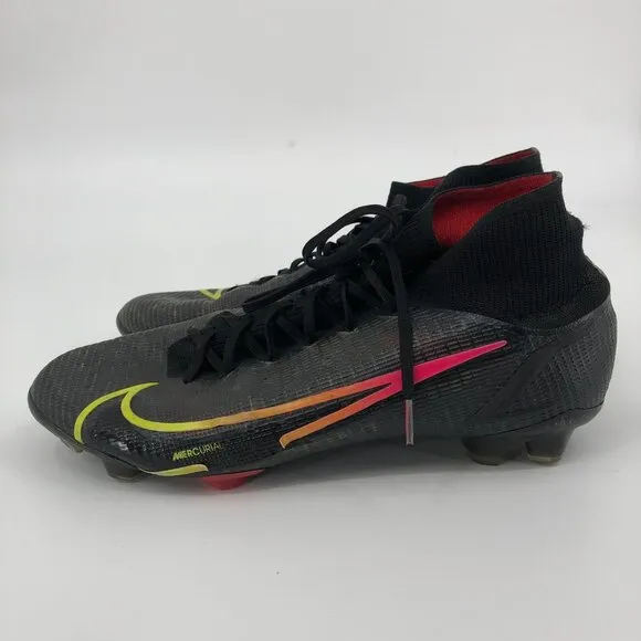 Nike Black &amp; Yellow Mercurial Superfly 8 Elite Athletic Shoes | Good Condition