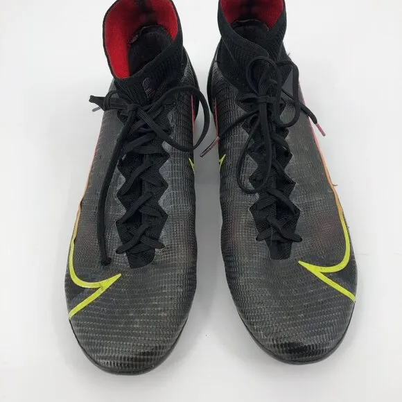 Nike Black &amp; Yellow Mercurial Superfly 8 Elite Athletic Shoes | Good Condition