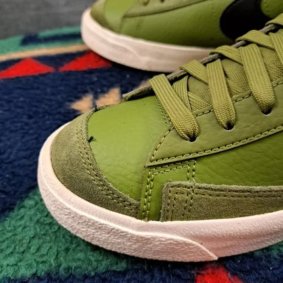 Nike Blazer Mid 77 Shoes 7y Asparagus Green Black Crimson DH1017-300