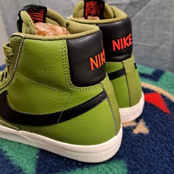 Nike Blazer Mid 77 Shoes 7y Asparagus Green Black Crimson DH1017-300