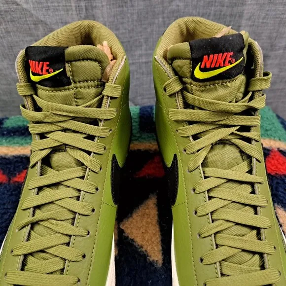 Nike Blazer Mid 77 Shoes 7y Asparagus Green Black Crimson DH1017-300