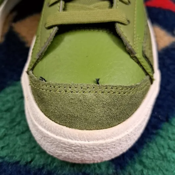 Nike Blazer Mid 77 Shoes 7y Asparagus Green Black Crimson DH1017-300