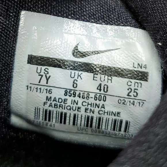 𝅺nike Boys Lebron XIV Basketball Shoes Red Black 85