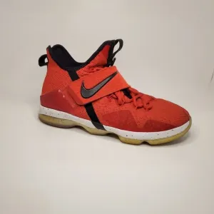 𝅺nike Boys Lebron XIV Basketball Shoes Red Black 85