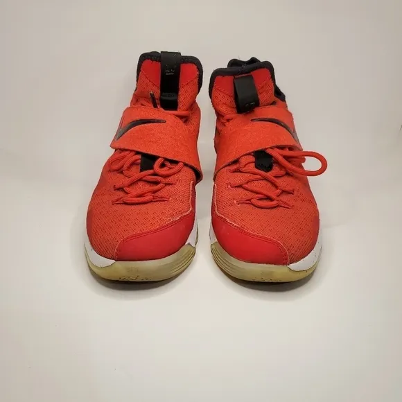 𝅺nike Boys Lebron XIV Basketball Shoes Red Black 85