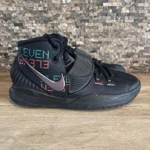 Nike Boys Kyrie 6 Shot Clock Eleven Basketball Shoes Black BQ5599 Size 4Y EUC