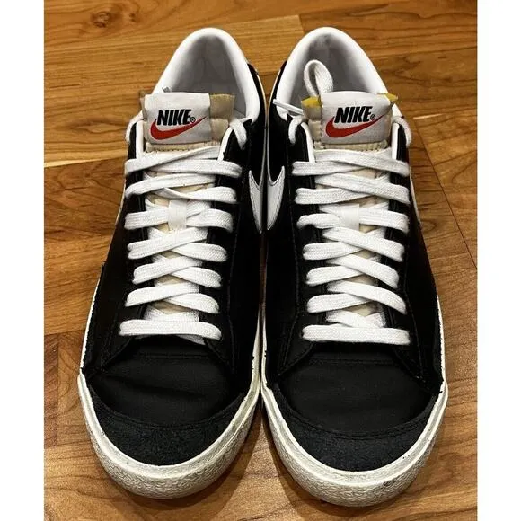 Nike DA6364-001 Blazer Low '77 Sail Sneaker Shoes Size 41/8 Men's Black White