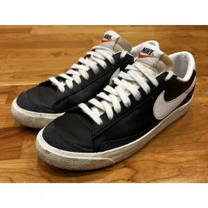 Nike DA6364-001 Blazer Low '77 Sail Sneaker Shoes Size 41/8 Men's Black White