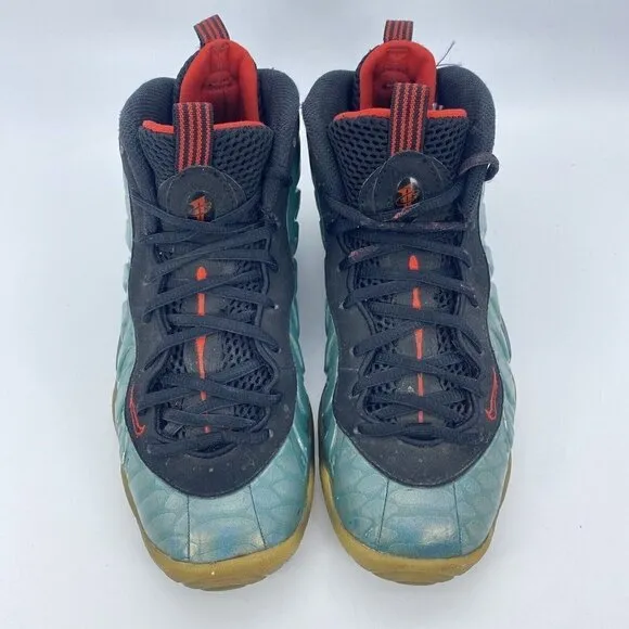 Nike FoamPosite One Gone Fishing Emerald Black Red Shoes 644791-300 Size 6.5Y
