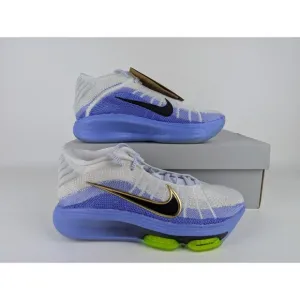 Nike G.T. Hustle 3 Basketball Shoes White Blue Black Volt Men's Size 8 NIB