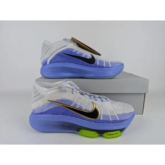 Nike G.T. Hustle 3 Basketball Shoes White Blue Black Volt Men's Size 8 NIB