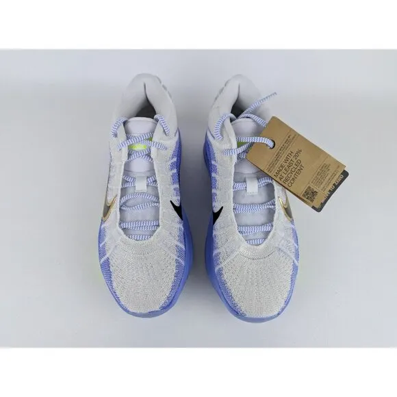 Nike G.T. Hustle 3 Basketball Shoes White Blue Black Volt Men's Size 8 NIB