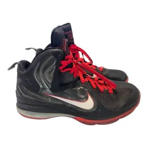 Nike iD Men's Size 11.5 LeBron James 9 Basketball Shoes Miami Heat Black Red