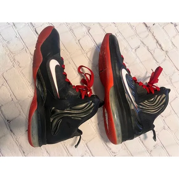 Nike iD Men's Size 11.5 LeBron James 9 Basketball Shoes Miami Heat Black Red