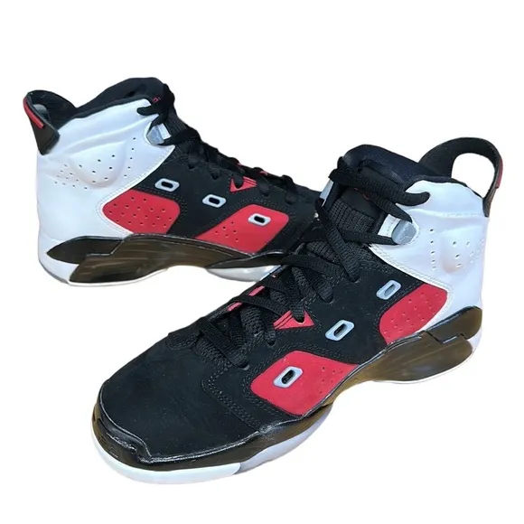 Nike Jordan Black Carmine White Grade School DM1159-006 Shoes Sz 6.5Y- Women's 8