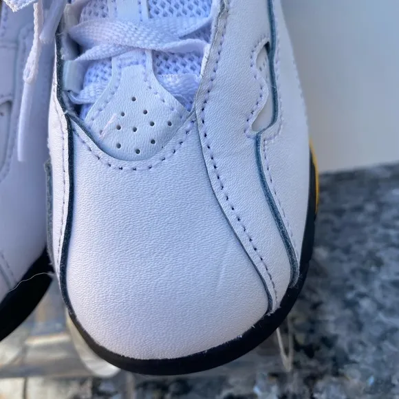 Nike Jordan True Flight (TD) White/Black-Yellow Shoes Baby Size 9C (343797 107)