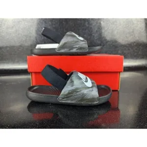 Nike Kawa Slide SE TD Black Pure Platinum Shoes Toodler Size 6C DN3971-001 NIB