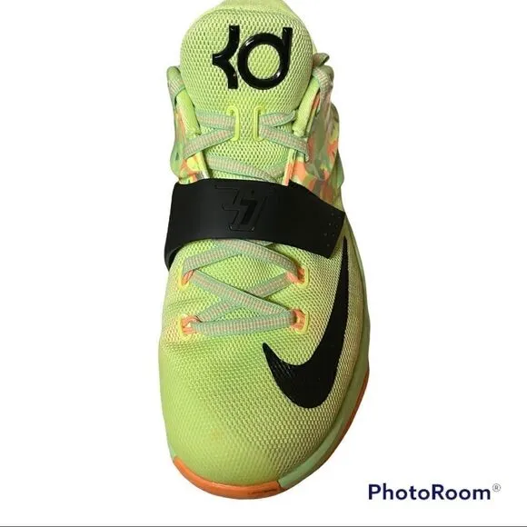 Nike KD VII 7 Easter Liquid Lime Viper Green Black Glow Shoes Sz 7Y