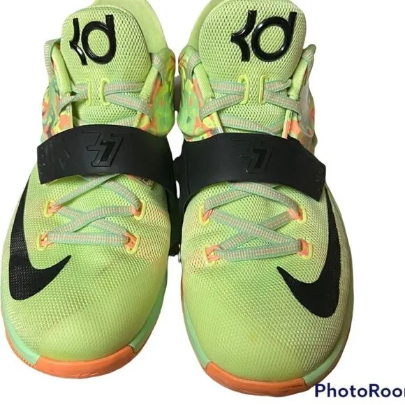 Nike KD VII 7 Easter Liquid Lime Viper Green Black Glow Shoes Sz 7Y