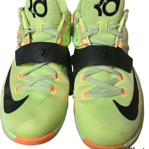 Nike KD VII 7 Easter Liquid Lime Viper Green Black Glow Shoes Sz 7Y