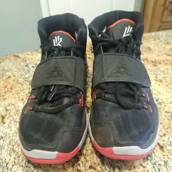 Nike Kyrie 6 GS Bred Black Red Basketball Shoes BQ5599-002 Size 7