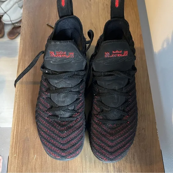 Nike Lebron 16. Basketball shoes. Boys youth size 4.5. Black red.