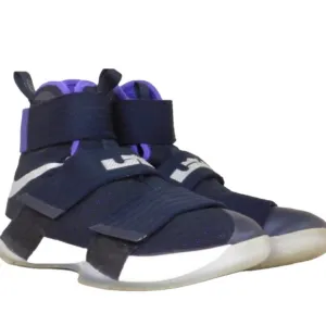 Nike Lebron Soldier Tens Youth Boy’s Size 6.5 Basketball Velcro Shoes, Black