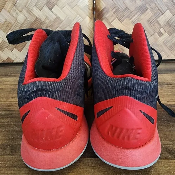 Nike Lunar Hyperquickness Shoes Men's Size 7.5 Red &amp; Black 652777 006 Basketball