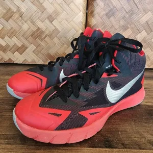Nike Lunar Hyperquickness Shoes Men's Size 7.5 Red &amp; Black 652777 006 Basketball