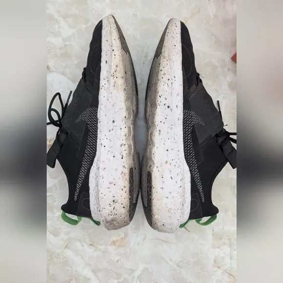 Nike Man's Crater Impact Shoes Black Iron Gray White Green Sizes 11.5