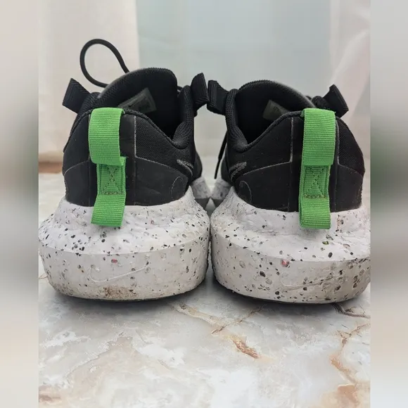 Nike Man's Crater Impact Shoes Black Iron Gray White Green Sizes 11.5