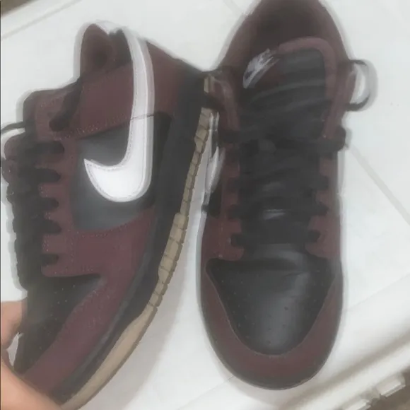 Nike Maroon and Black Athletic Shoes