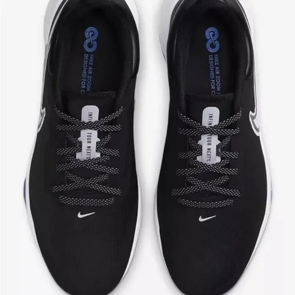 Nike Mens 9.5 Air Zoom Infinity Tour Golf Shoes Black Photo Blue DC5221…